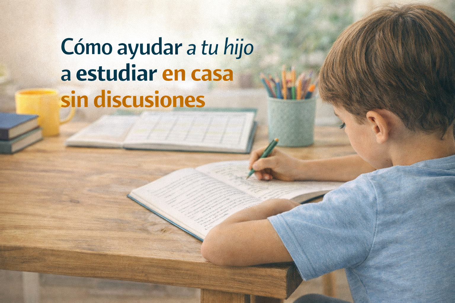 Cómo ayudar a tu hijo a estudiar en casa sin discusiones