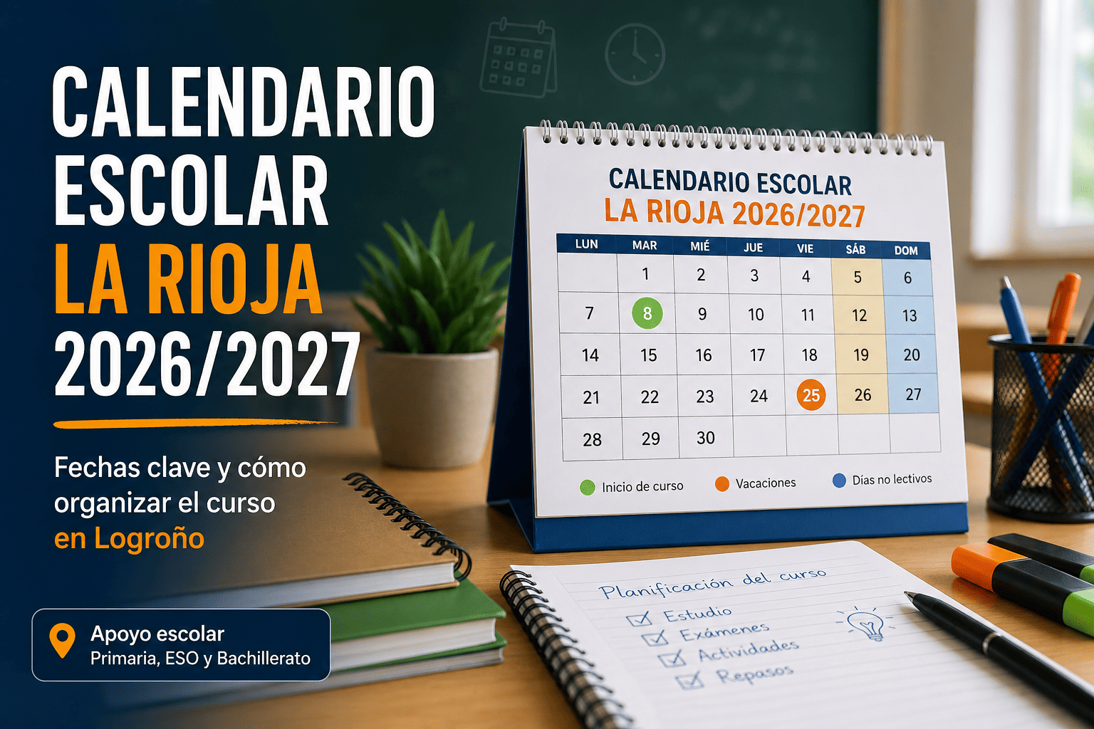 calendario escolar La Rioja 2026 2027 fechas curso alumnos Logroño