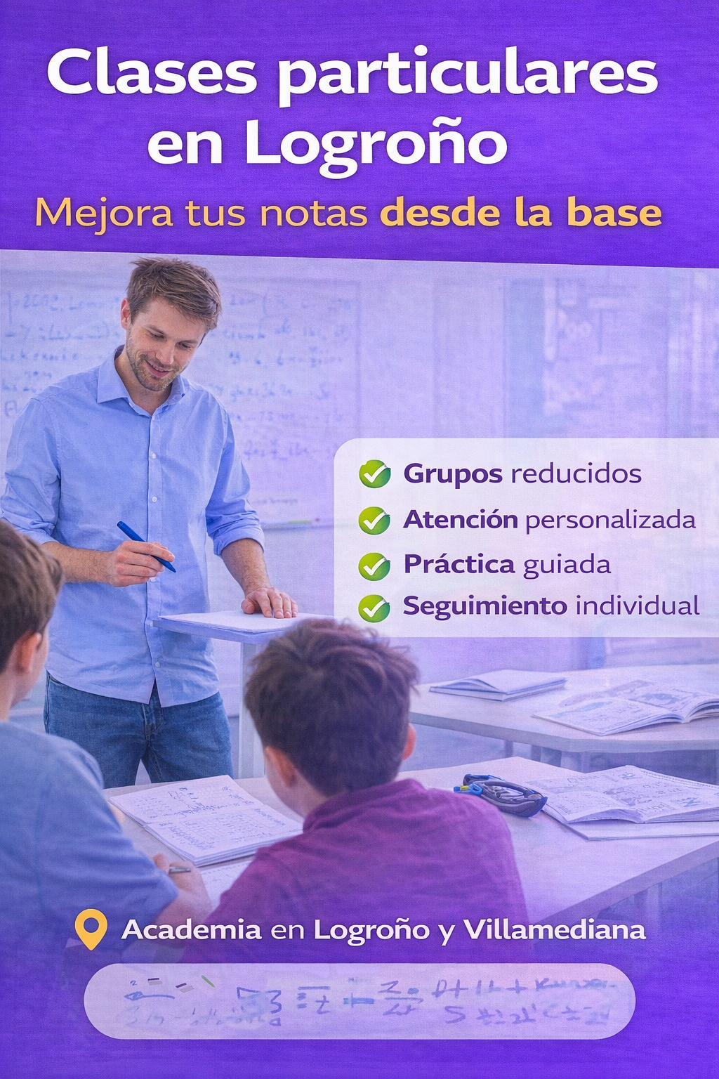 Clases particulares en Logroño para Primaria ESO y Bachillerato en Academia EnTeoría